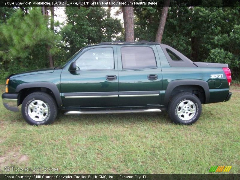 Dark Green Metallic / Medium Neutral Beige 2004 Chevrolet Avalanche 1500 Z71 4x4