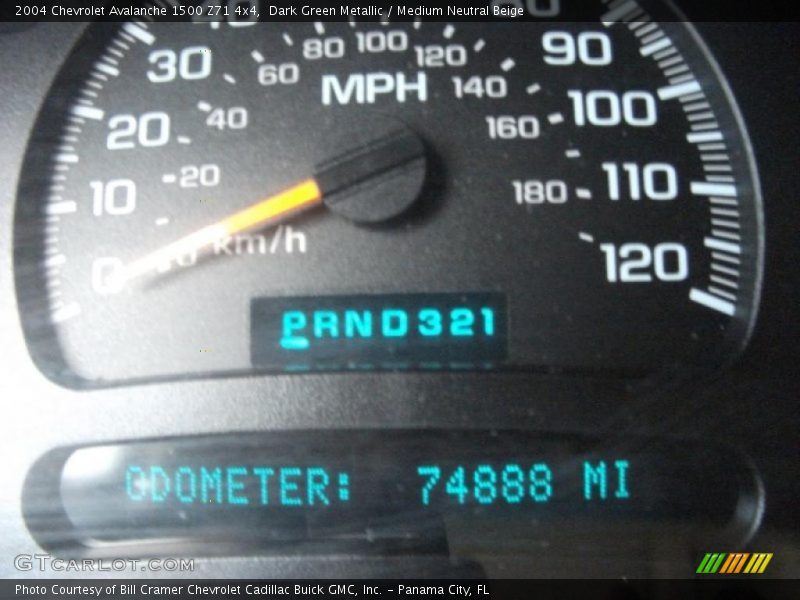 Dark Green Metallic / Medium Neutral Beige 2004 Chevrolet Avalanche 1500 Z71 4x4