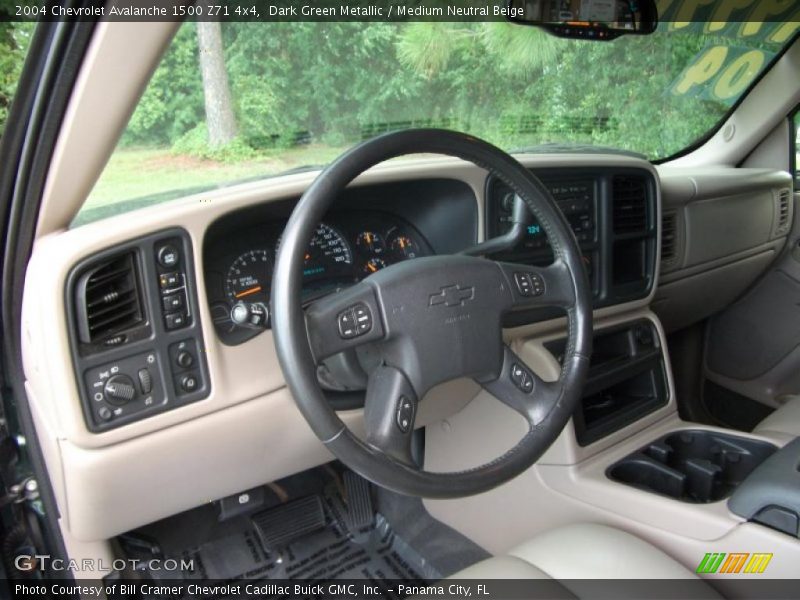 Dark Green Metallic / Medium Neutral Beige 2004 Chevrolet Avalanche 1500 Z71 4x4