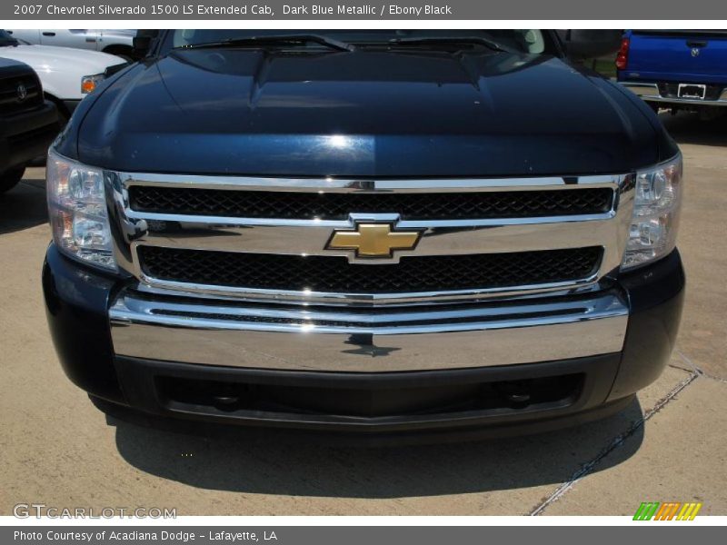 Dark Blue Metallic / Ebony Black 2007 Chevrolet Silverado 1500 LS Extended Cab