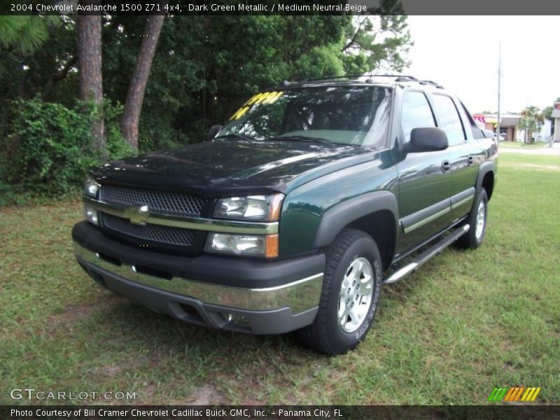 Dark Green Metallic / Medium Neutral Beige 2004 Chevrolet Avalanche 1500 Z71 4x4