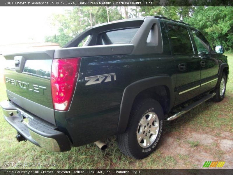 Dark Green Metallic / Medium Neutral Beige 2004 Chevrolet Avalanche 1500 Z71 4x4