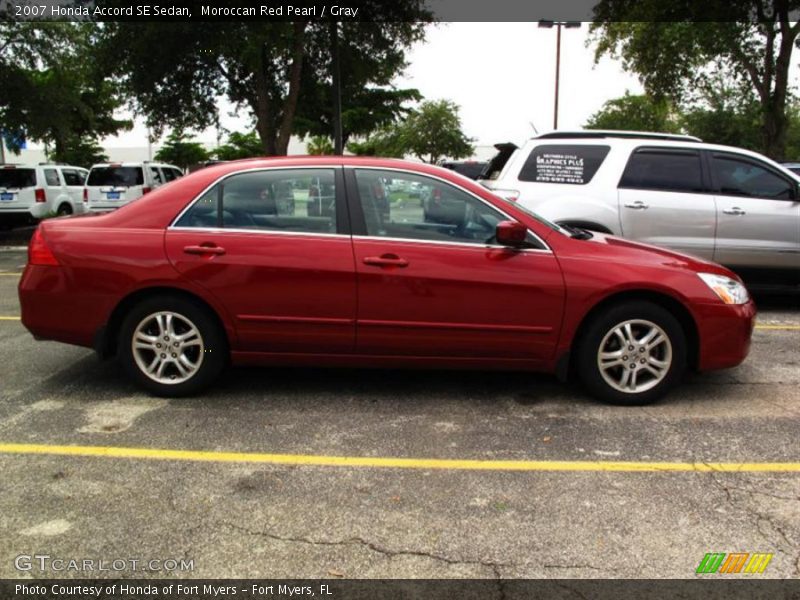 Moroccan Red Pearl / Gray 2007 Honda Accord SE Sedan
