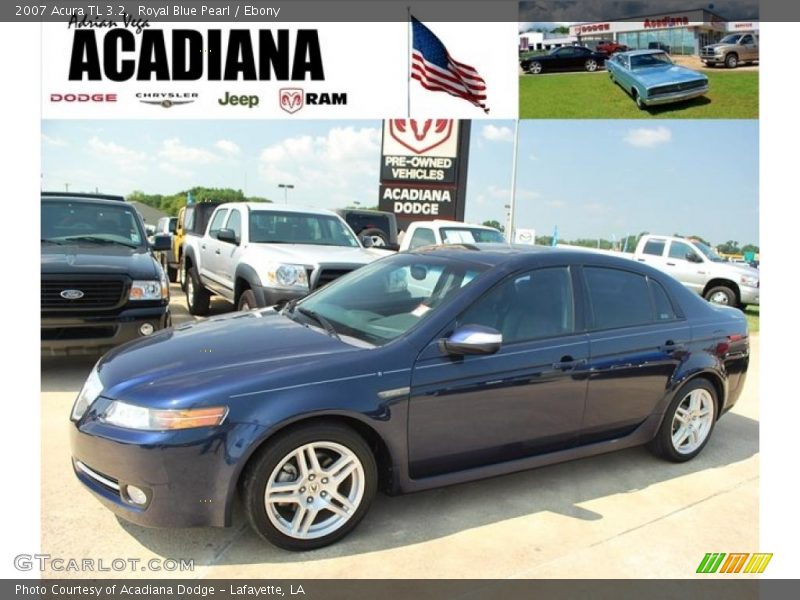 Royal Blue Pearl / Ebony 2007 Acura TL 3.2