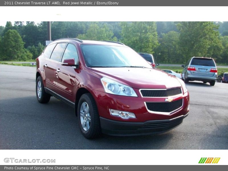 Red Jewel Metallic / Ebony/Ebony 2011 Chevrolet Traverse LT AWD