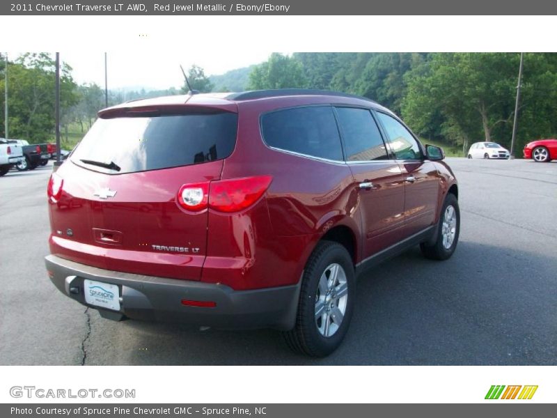 Red Jewel Metallic / Ebony/Ebony 2011 Chevrolet Traverse LT AWD