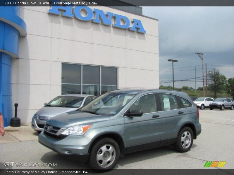 Opal Sage Metallic / Gray 2010 Honda CR-V LX AWD