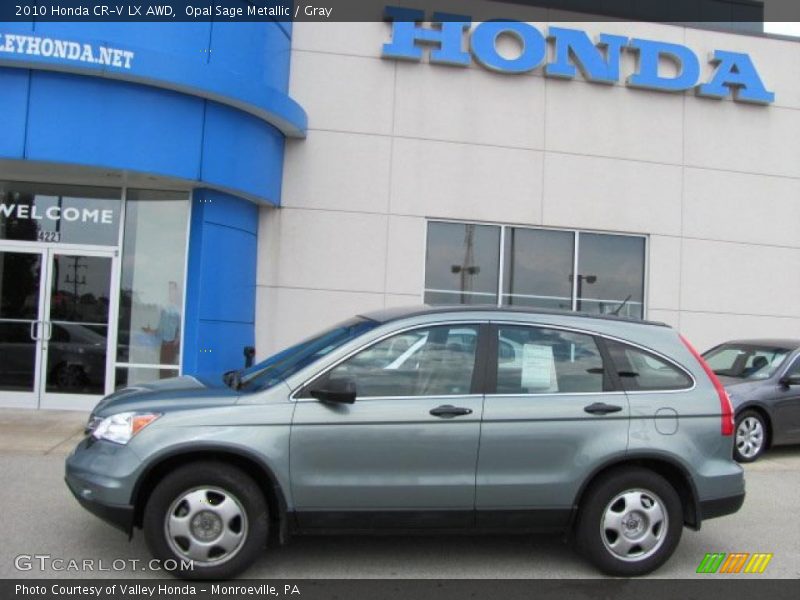 Opal Sage Metallic / Gray 2010 Honda CR-V LX AWD