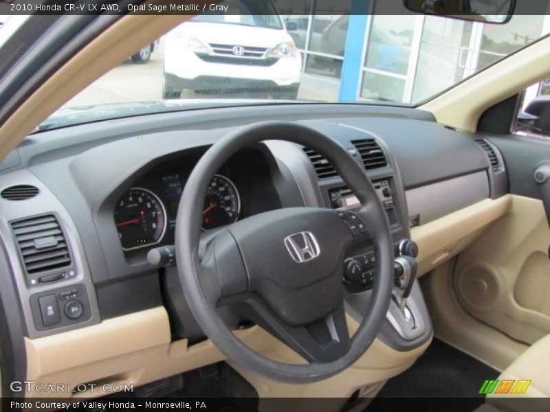 Opal Sage Metallic / Gray 2010 Honda CR-V LX AWD