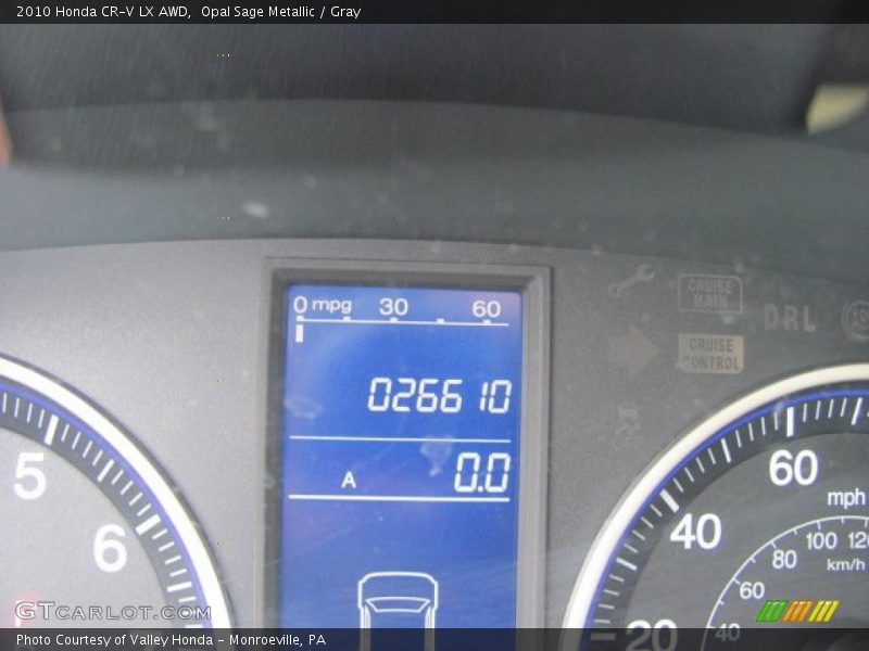 Opal Sage Metallic / Gray 2010 Honda CR-V LX AWD