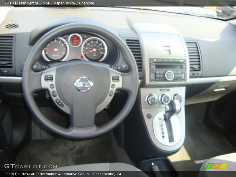 Aspen White / Charcoal 2010 Nissan Sentra 2.0 SR