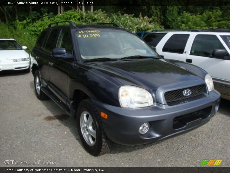 Moonlit Blue / Beige 2004 Hyundai Santa Fe LX 4WD