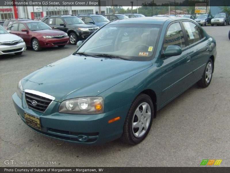 Spruce Green / Beige 2006 Hyundai Elantra GLS Sedan