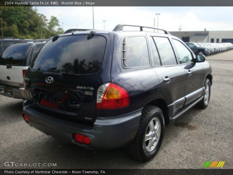 Moonlit Blue / Beige 2004 Hyundai Santa Fe LX 4WD