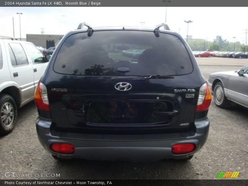 Moonlit Blue / Beige 2004 Hyundai Santa Fe LX 4WD