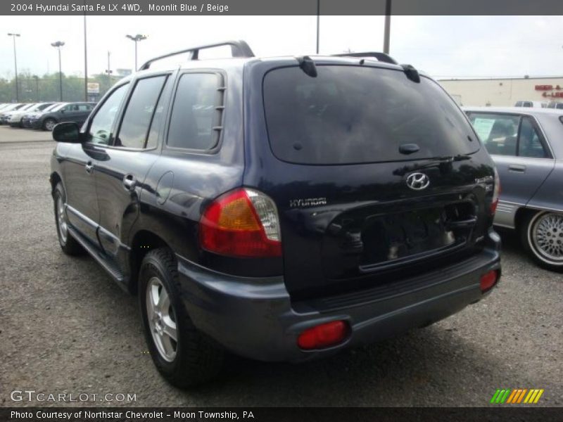 Moonlit Blue / Beige 2004 Hyundai Santa Fe LX 4WD