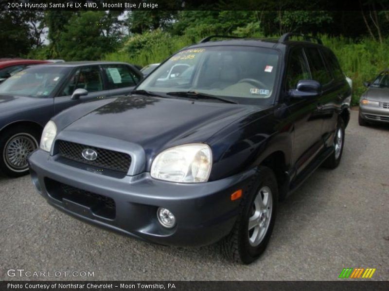 Moonlit Blue / Beige 2004 Hyundai Santa Fe LX 4WD
