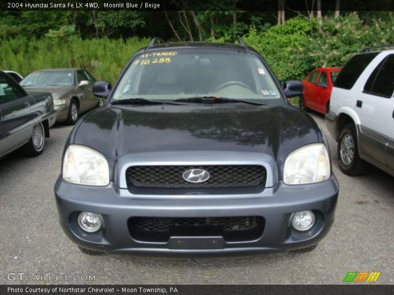 Moonlit Blue / Beige 2004 Hyundai Santa Fe LX 4WD