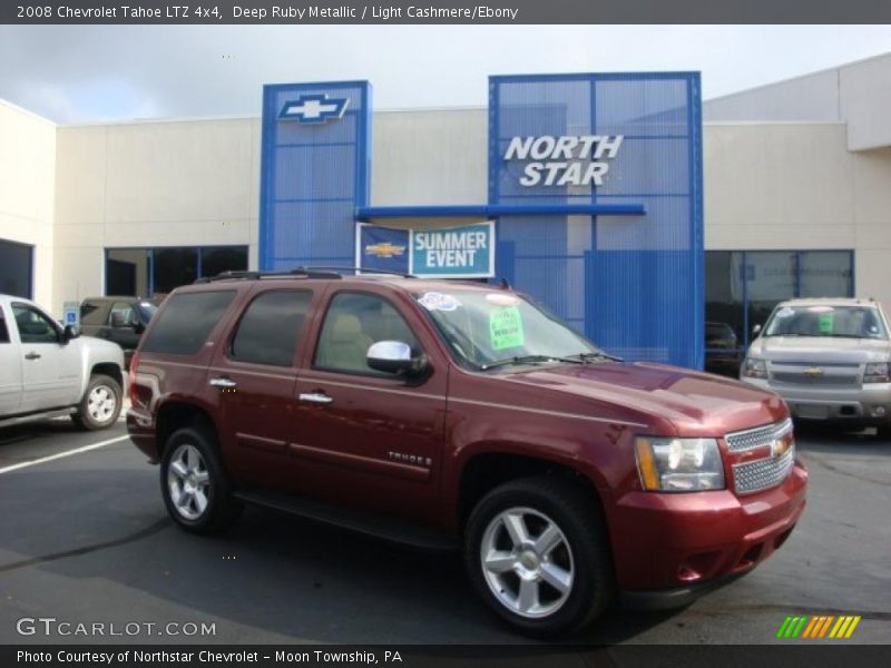 Deep Ruby Metallic / Light Cashmere/Ebony 2008 Chevrolet Tahoe LTZ 4x4