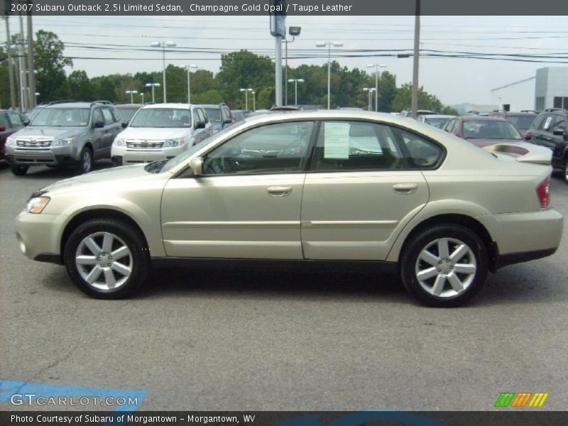 Champagne Gold Opal / Taupe Leather 2007 Subaru Outback 2.5i Limited Sedan