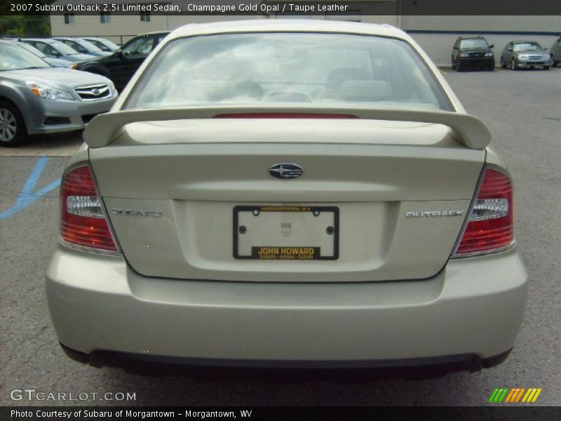 Champagne Gold Opal / Taupe Leather 2007 Subaru Outback 2.5i Limited Sedan