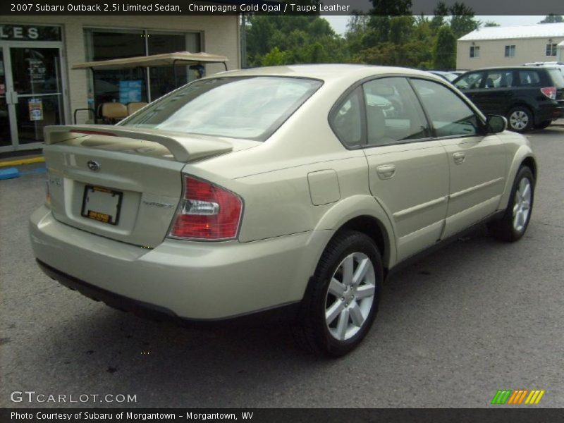 Champagne Gold Opal / Taupe Leather 2007 Subaru Outback 2.5i Limited Sedan