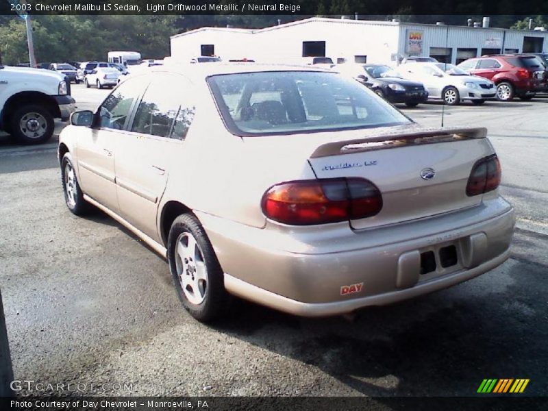 Light Driftwood Metallic / Neutral Beige 2003 Chevrolet Malibu LS Sedan