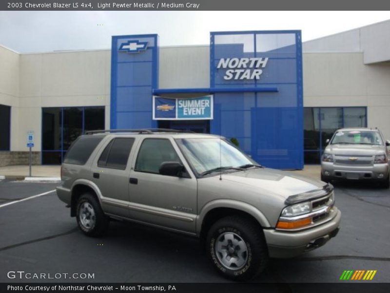 Light Pewter Metallic / Medium Gray 2003 Chevrolet Blazer LS 4x4