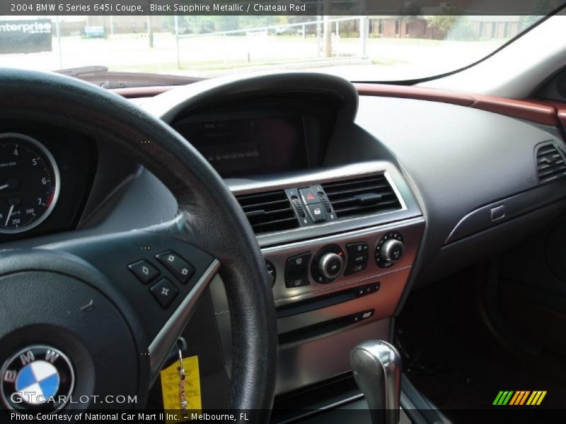 Black Sapphire Metallic / Chateau Red 2004 BMW 6 Series 645i Coupe