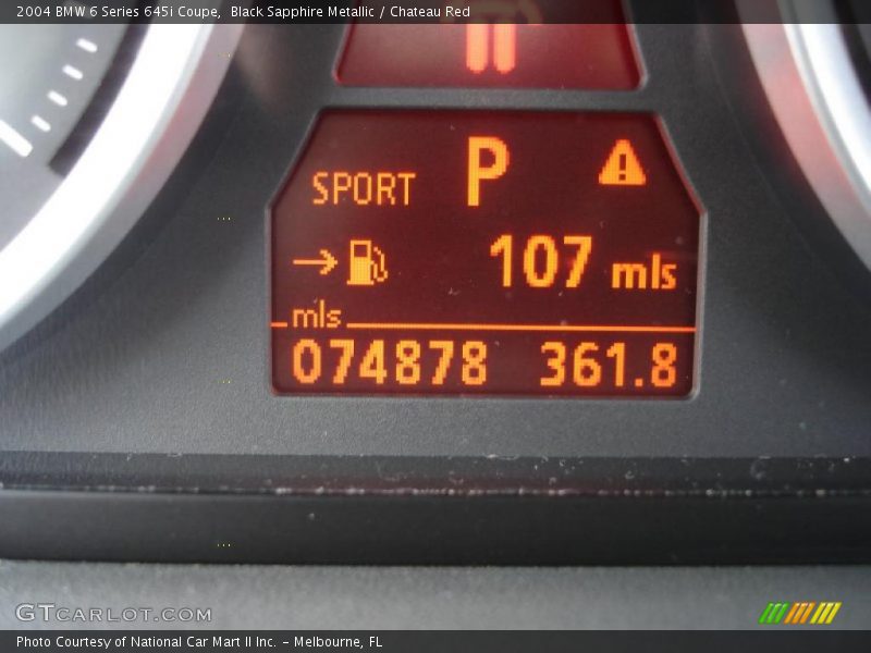 Black Sapphire Metallic / Chateau Red 2004 BMW 6 Series 645i Coupe