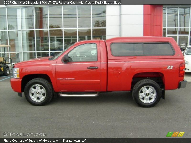Victory Red / Ebony Black 2007 Chevrolet Silverado 1500 LT Z71 Regular Cab 4x4