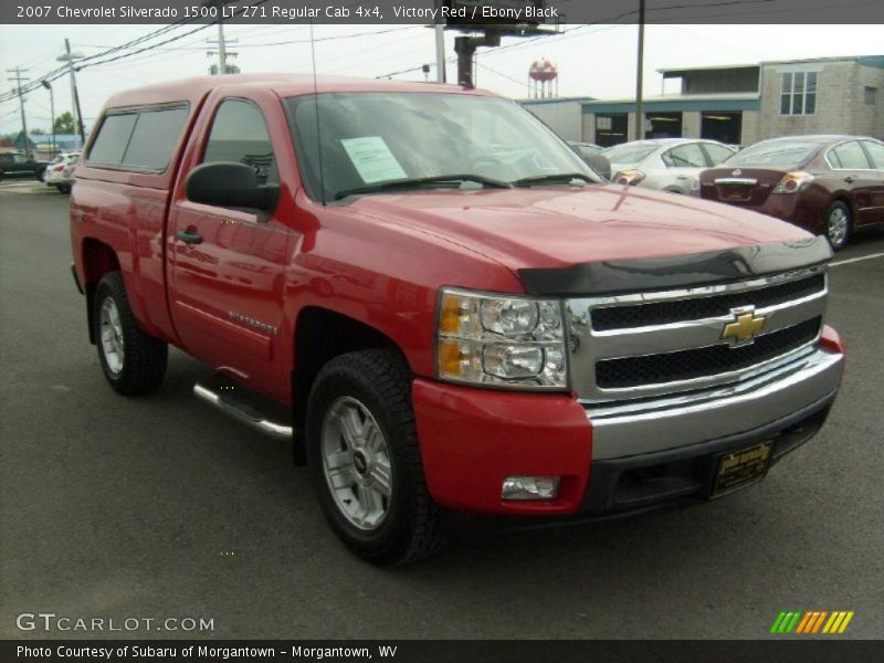 Victory Red / Ebony Black 2007 Chevrolet Silverado 1500 LT Z71 Regular Cab 4x4