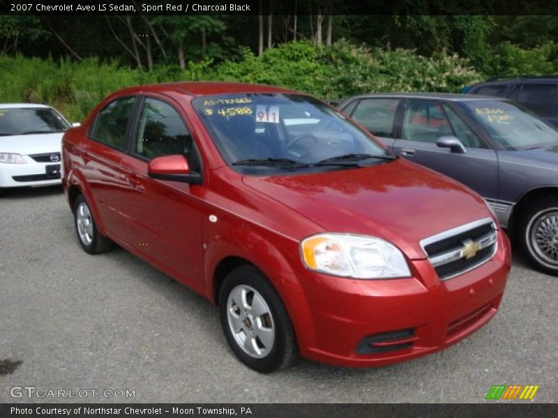Sport Red / Charcoal Black 2007 Chevrolet Aveo LS Sedan