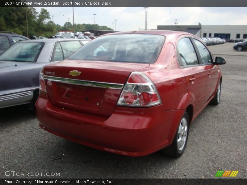 Sport Red / Charcoal Black 2007 Chevrolet Aveo LS Sedan