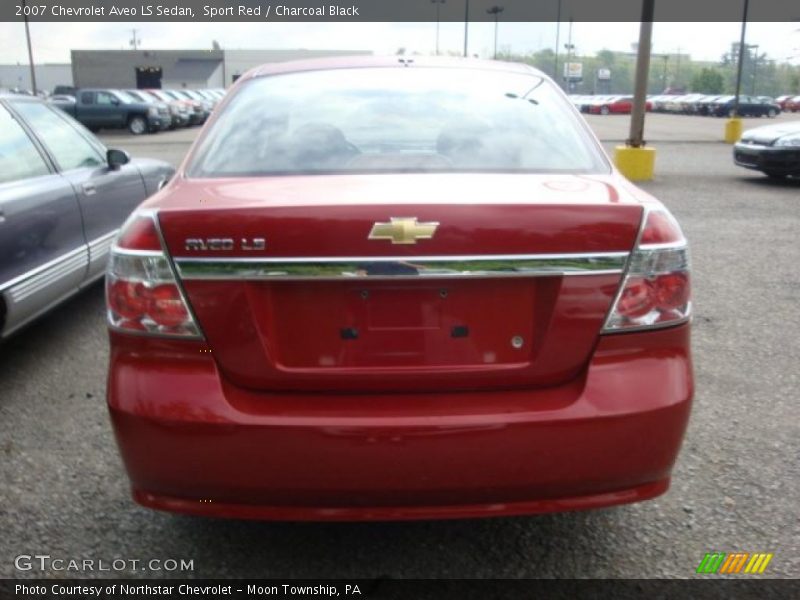 Sport Red / Charcoal Black 2007 Chevrolet Aveo LS Sedan