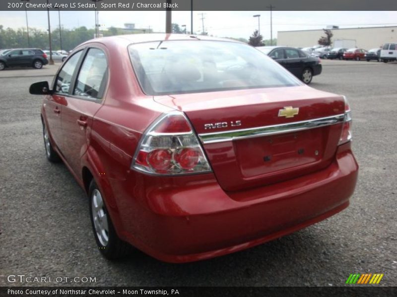 Sport Red / Charcoal Black 2007 Chevrolet Aveo LS Sedan