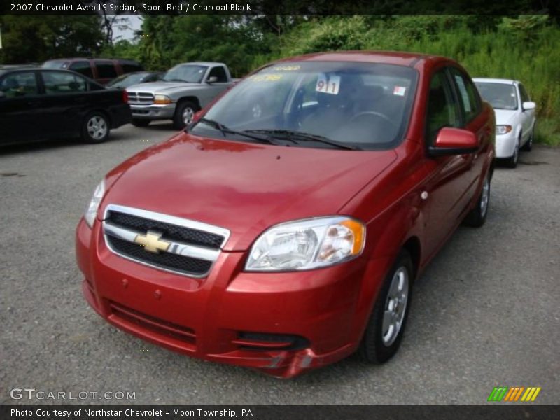 Sport Red / Charcoal Black 2007 Chevrolet Aveo LS Sedan