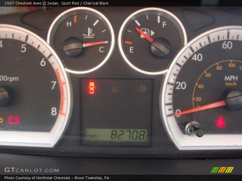 Sport Red / Charcoal Black 2007 Chevrolet Aveo LS Sedan