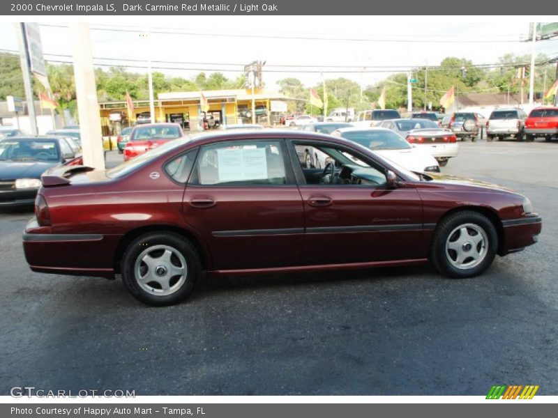 Dark Carmine Red Metallic / Light Oak 2000 Chevrolet Impala LS