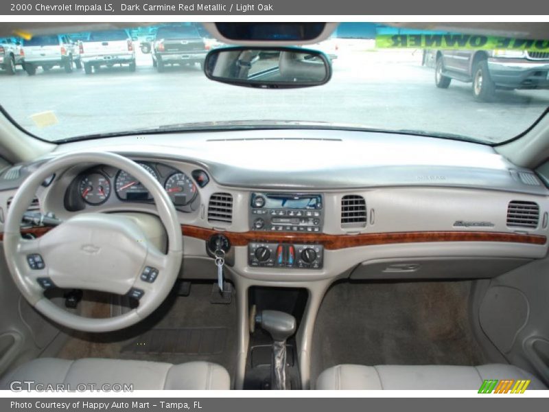 Dark Carmine Red Metallic / Light Oak 2000 Chevrolet Impala LS