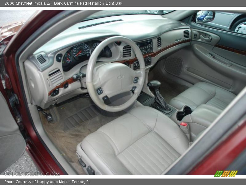 Dark Carmine Red Metallic / Light Oak 2000 Chevrolet Impala LS