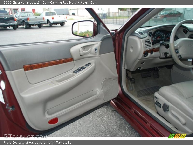 Dark Carmine Red Metallic / Light Oak 2000 Chevrolet Impala LS