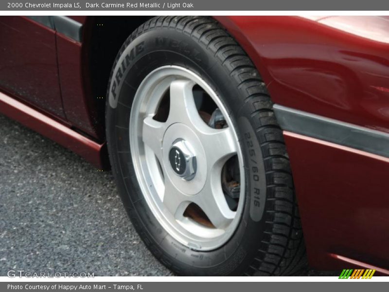 Dark Carmine Red Metallic / Light Oak 2000 Chevrolet Impala LS