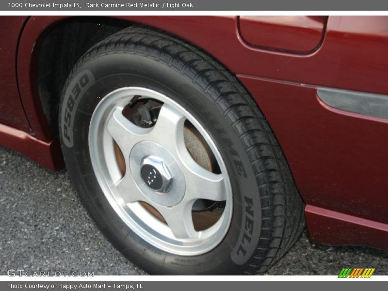 Dark Carmine Red Metallic / Light Oak 2000 Chevrolet Impala LS
