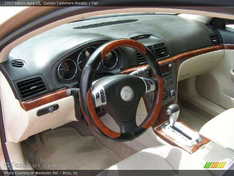Golden Cashmere Metallic / Tan 2007 Saturn Aura XE
