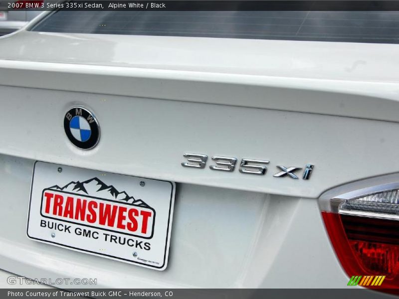 Alpine White / Black 2007 BMW 3 Series 335xi Sedan