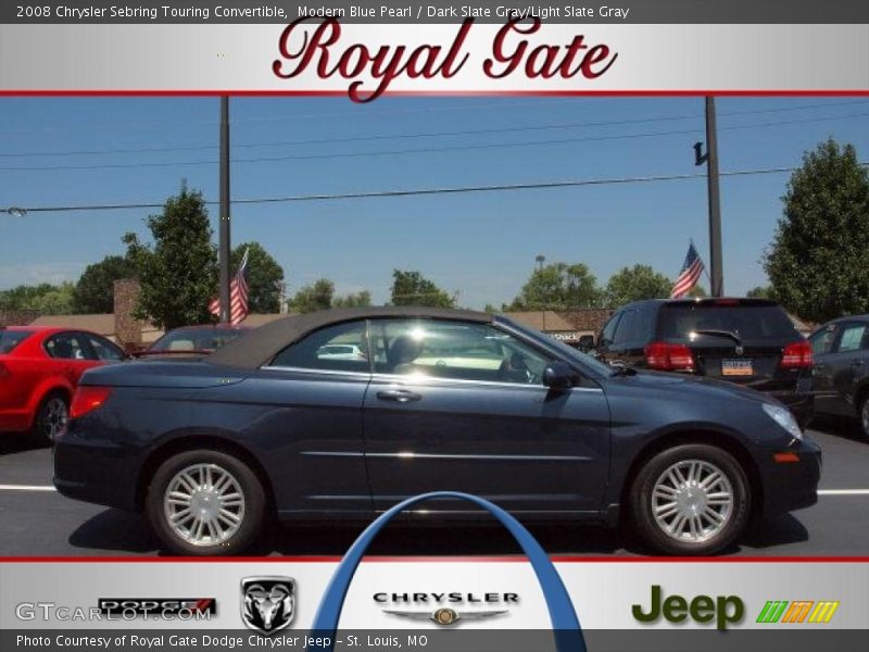 Modern Blue Pearl / Dark Slate Gray/Light Slate Gray 2008 Chrysler Sebring Touring Convertible