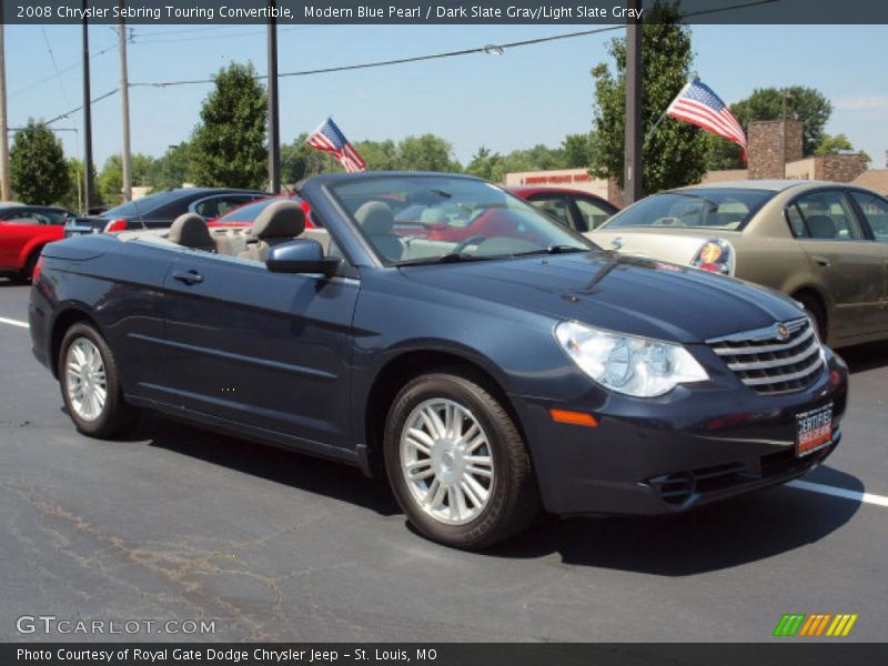 Modern Blue Pearl / Dark Slate Gray/Light Slate Gray 2008 Chrysler Sebring Touring Convertible