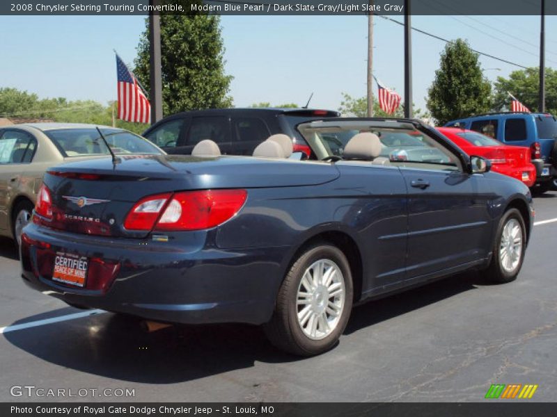 Modern Blue Pearl / Dark Slate Gray/Light Slate Gray 2008 Chrysler Sebring Touring Convertible