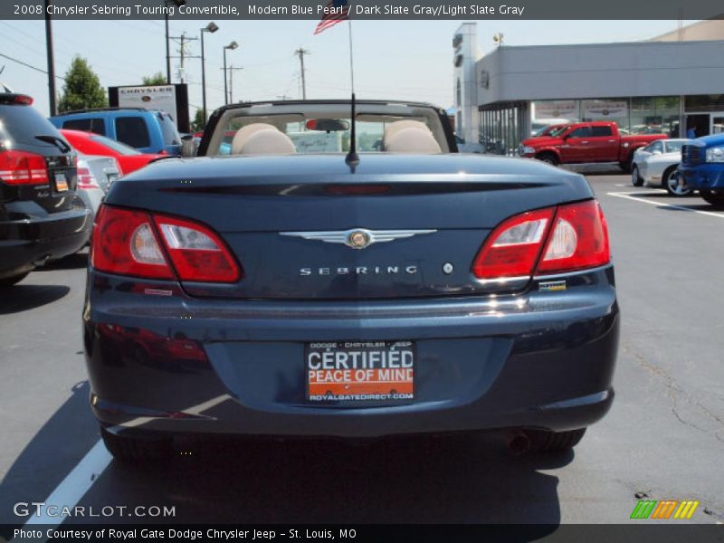 Modern Blue Pearl / Dark Slate Gray/Light Slate Gray 2008 Chrysler Sebring Touring Convertible